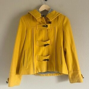 Wool Vintage-Style Guess Yellow‎ Paddington Toggle Hooded jacket Small